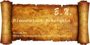 Bienenstock Nikoletta névjegykártya